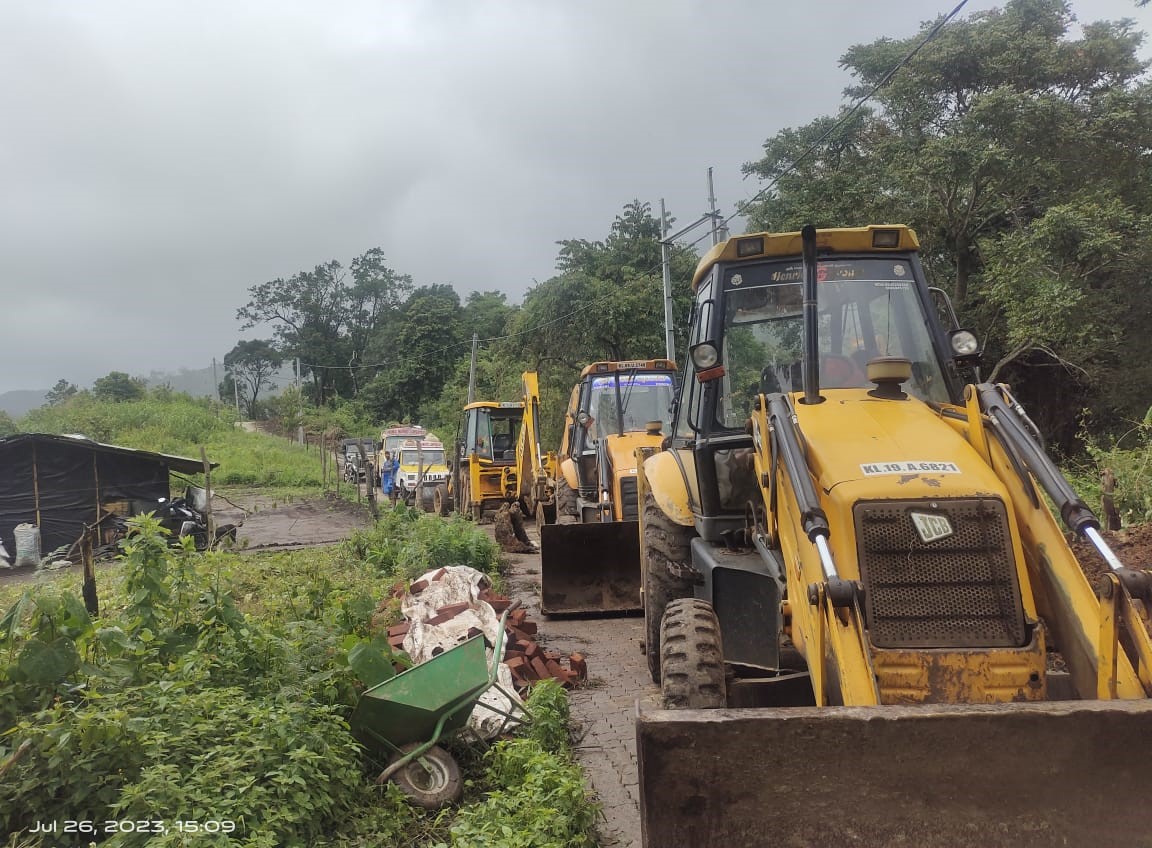 UG Cable Laying Work - Electrification Project of Kadukumanna Tribal Colony Agali